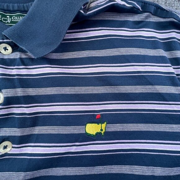 Masters Collection Adult Men's Medium 100% Pima Cotton Blue & Pink Stripe - Picture 5 of 16